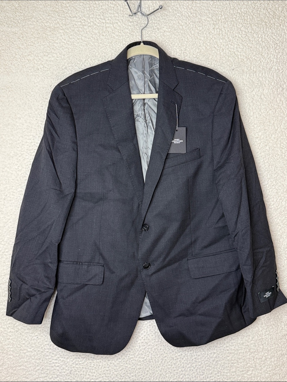 NWT Hart Schaffner Marx Charcoal Two-Button Suit Jacket 44S